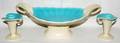 031378 ROOKWOOD POTTERY CONSOLE BOWL  CANDLESTICKS