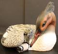 030266 COMMON MERGANSER HEN  CHICK SCULPTURE L 10