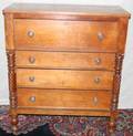 012301 AMERICAN EMPIRE MAPLE CHEST OF DRAWERS H 48