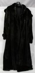 011394 DARK MINK FUR COAT FULL LENGTH