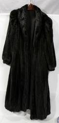 011388 BLACK DIAMOND MINK COAT SIZE 1416