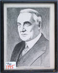 Five pieces of framed Presidential ephemera