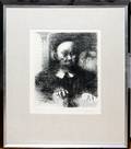 JACK LEVINE ETCHING 10X8 RABBI IN HIS STUDY