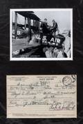 CHARLES LINDBERGH SIGNED AIRMAIL REPORT PHOTO
