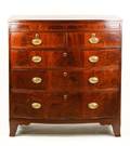 English Mahogany Bowfront Five Drawer Chest