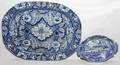 ENGLISH STAFFORDSHIRE BLUE TRANSFER PLATTER  BOWL