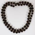 85MM GARNET BEADED NECKLACE WITH GOLD SPACERS