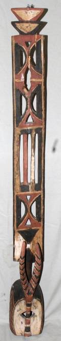 010299 POLYCHROME AFRICAN SENUFU WOOD CARVING