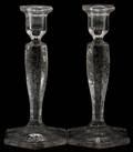 010291 CUT CRYSTAL ETCHED CANDLESTICKS