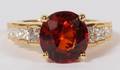 122314 4CT NATURAL SPESSARTITE  100CT DIAMOND RING