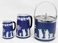 011425 WEDGWOOD BLUE JASPER BISCUIT JAR  PITCHERS