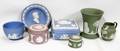 011422 WEDGWOOD BOXES VASE  CREAMER SEVEN PIECES
