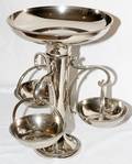 011440 SILVER PLATE EPERGNE H 11 12 DIA 8
