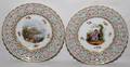 DRESDEN PORCELAIN RETICULATED PLATES DIA 10