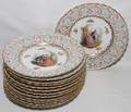 DRESDEN PORCELAIN RETICULATED PLATES SET OF 13