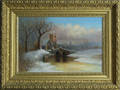 Oil on board winter landscape