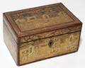 CHINESE LACQUER TEA CADDY 19TH C H 3 14
