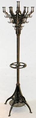 122358 VICTORIAN CAST IRON COAT RACK H 69