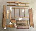 Woodenware to include 2 flax combs