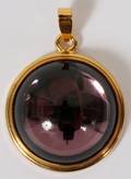 121474 LALIQUE PURPLE GLASS PENDANT