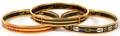 121471 HERMES PRINTED ENAMEL BANGLE BRACELET