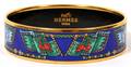 121469 HERMES PRINTED ENAMEL BANGLE BRACELET