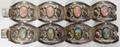 031470 MEXICAN STERLING  STONE BRACELETS TWO L 7