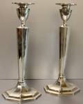030359 STERLING SILVER SINGLELIGHT CANDLESTICKS PR