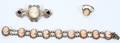 011480 CAMEO LINK BRACELET RING  BROOCH 3 PIECES