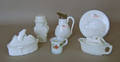 Six pcs of milk glass Provenance The Estate of Anne Brossman Sweigart