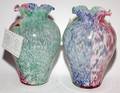 MURANO HAND BLOWN GLASS VASES C 1950S PAIR
