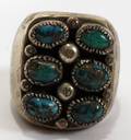 012396 NAVAJO STERLING AND TURQUOISE RING