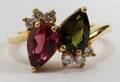 012394 18KT YELLOW GOLD  TOURMALINE RING