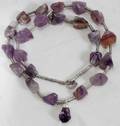 030401 NATURAL AMETHYST QUARTZ BEAD NECKLACE  PENDANT