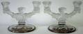 030386 AMERICAN GLASS  STERLING OVERLAY CANDELABRA