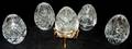 022413 FABERGE STYLE CUT CRYSTAL EGGS FIVE