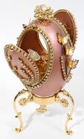 022411 FABERGE STYLE EGG BUTTERFLY H 6