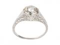 Art Deco Handmade Platinum  Diamond Ring