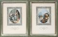 021485 19TH CENTURY COLORED ENGRAVINGS PAIR