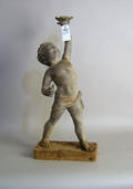 Lead putti figure