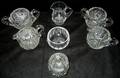 020432 CUT CRYSTAL CREAMER AND SUGAR GROUPING 7 PCS