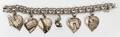 020405 STERLING BRACELET WITH SIX CHARMS L 7