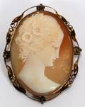 LADYS CAMEO PROFILE PENDANTBROOCH H 1 12