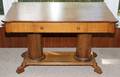 EMPIRE STYLE OAK PARLOR TABLE H 29 W 37