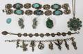 SILVER AND TURQUOISE JEWELRY GROUPING