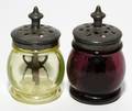 BOSTON  SANDWICH GLASS SALT SHAKERS TWO