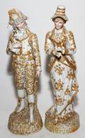 CONTINENTAL BISQUE FIGURES LATE 19TH C PAIR H 17 3