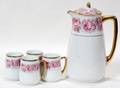 012461 BAVARIAN PORCELAIN CHOCOLATE POT  CUPS 4