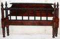 012440 VICTORIAN 34 SPOOL WALNUT BED 1880