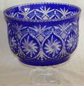 010427 COBALT GLASS CENTERPIECE COMPOTE
